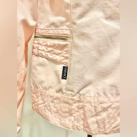 Versace Sport Pink Zip-Up Jacket Luxury Italian Designer Outerwear Windbreaker - Picture 6 of 13